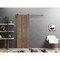 Sartodoors Sliding Barn Door with 6.6ft Hardware, Planum 0010 Walnut, Rail Hangers Sturdy Silver Set, Modern S PLANUM0010BD-S-WLN-2496 - alternate 1