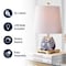 Jonathan Y Justina 16" Ceramic Mini LED Table Lamp, Blue/White JYL3014A - alternate 5