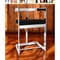Homeroots 30" Black and Silver Velvet and Stainless Steel Low Back Bar Height Bar Chair 555070 - alternate 3