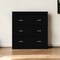 Homeroots 32" Black Three Drawer Dresser 543996 - alternate 7