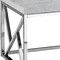 Homeroots 47" Gray And Silver Iron Coffee Table 333172 - alternate 2