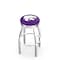 Holland Bar Stool Co 30" Chrome Kansas State Swivel Bar Stool, Accent Ring L8C3C30KnsasS - alternate 1