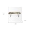 Homeroots 55in Gray and Antiqued Brass Faux Fur Upholstery Bench 376190 - alternate 3