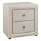 Homeroots 21" Beige Wood Two Drawer Nightstand 489770 - alternate 4