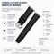 Elegani Hybrid Leather Rubber Band Compatible with Apple Watch 44mm, Black, Silver Buckle QRALGM-BLK-44 - alternate 2