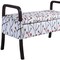 Homeroots 17in Dark Brown And Blue Upholstered 100% Polyester Floral Entryway Bench With Flip Top 469439 - alternate 2