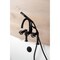 Kingston Brass 7" Center Deck-Mount Clawfoot Tub Faucet with Knurled Handle and Hand Shower, Matte Black AE8100RKX - alternate 3