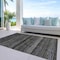 Homeroots 5' X 8' Taupe Charcoal And Gray Striped Washable Indoor Outdoor Area Rug 588251 - alternate 5