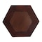 Homeroots 19" Dark Brown Hexagon Solid Wood Framed Accent Mirror 485118 - alternate 4