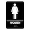 Cosco Indoor Restroom Door Sign, Men/Women, 5.9 x 9, Black/White, 2PK 098095 - alternate 2