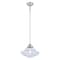 Vaxcel Huntley 1 Light Satin Nickel Farmhouse Schoolhouse Pendant Clear Glass P0268 - alternate 1