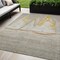 Homeroots 8' X 10' Taupe And Gold Nautical Washable Indoor Outdoor Area Rug 631050 - alternate 1