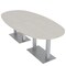 Skutchi Designs Boval Conference Table With Power Unit, 48 in W, 96 in L, Ivory HAR-BOVL-48X96-DOU-K458-NA - alternate 1