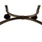 Homeroots 18in Cream and Brass Microfiber and Metal Upholstered Round Bench 733247 - alternate 4