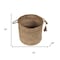 Homeroots 19" Tan Jute Basket 704880 - alternate 3