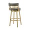 Armen Living Madrid 30in Swivel Counter Stool with Gold Brushed Stainless Steel and Vintage Gray Faux Leather LCMASWBABGLVGRY30 - alternate 4