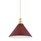 Hudson Valley Lighting Painted No. 2 21 in. Pendant in Aged Brass/Soft Crimson by Mark D. Sikes MDS352L-AGB/CRN - alternate 1