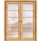 Sartodoors Sliding French Double Pocket Doors Frosted Glass Oak 48x84 (2* 24x84) Solid Core Modern Interior QUADRO4002DP-DUB-4884 - alternate 2