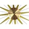 Homeroots 28" Gold And Black Metal Silent Analog Starburst Wall Clock 626375 - alternate 6