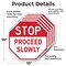 Signmission Stop Proceed Slowly, 10 inch X 10 inch, Aluminum Metal Signs, 5PK OC-A-5Pack-10-272 - alternate 4
