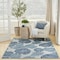 Homeroots 5' X 7' Navy Blue Ivory And Blue Floral Indoor Outdoor Area Rug 552489 - alternate 3