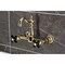 Kingston Brass Two-Handle Wall Mount Bridge Kitchen Faucet, Polished Brass KS2442PKX - alternate 4