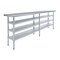 Amgood 18in D x 96in L Stainless Steel Table, Three Undershelves AMG WT-1896-3SH-Z - alternate 1