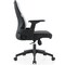 Leisuremod Brio Modern Office Chair with Adjustable Swivel Cotton Upholstered Task Chair BO60W - alternate 3
