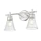 Z-Lite Belle 2-Light Vanity, 16 in W, Brushed Nickel 7519-2V-BN - alternate 6