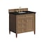 James Martin Vanities Brittany 36" Single Vanity, Pecan w/ 3 CM Phantome Eclos Top 655-V36-PCN-3PHT - alternate 2