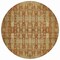Homeroots 8' Orange Taupe And Beige Round Moroccan Washable Indoor Outdoor Area Rug 577213 - alternate 3