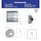 Iliving 12" Wall Mounted Variable Speed Exhaust Fan, 65 Watts, 960 CFM, 1400 SQF Coverage Area ILG8SF12V - alternate 2