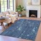 Homeroots 5' X 8' Blue And Ivory Abstract Washable Indoor Outdoor Area Rug 631162 - alternate 2