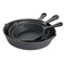 Gibson Home Brickstone 3 Piece Pre-Seasoned Cast Iron Skillet Set in Black 129983.03 - alternate 5