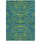 Homeroots 9' X 12' Green And Teal Blue Animal Print Washable Indoor Outdoor Area Rug 600676 - alternate 4