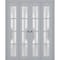 Sartodoors Sliding Closet Double Bi-fold Doors Grey Solid Core Modern Interior VEREGIO7412DBF-GRE-96 x 80 (4* 24x80) - alternate 1