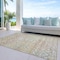 Homeroots 9' X 12' Peach And Ivory Argyle Washable Indoor Outdoor Area Rug 615816 - alternate 4