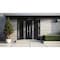 Vdomdoors Metal Double Doors Deux 1755 Black Enamel Opaque Black Glass 2 Sidelights and Top Transom Entry Mod DEUX1755DEXD-BLK-W14+72+14xH96+14-LH-O - alternate 2