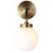 Jonathan Y Caleb 6" 1-Light Contemporary Transitional Iron/Glass LED Vanity Light, Brass Gold/Black/White JYL9056B - alternate 8