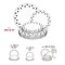 Smarty Had A Party White w/Black Dots Round Blossom Plastic Dinnerware Set (120 Dinner Plates+120 Salad Plates), 240PK 980-B-VP-CASE - alternate 6