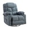 Homeroots 37" Blue Faux Leather Heated Massage Lift Assist Recliner With USB 718754 - alternate 1