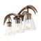 Jonathan Y Wyatt 25.5" 3-Light Southwestern Bohemian Resin/Seeded Glass Faux Antler LED Vanity Light, Brown Wood JYL6309A - alternate 6