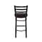 Holland Bar Stool Co 30" Stationary Bar Stool, Black Wrinkle, Canter Bordeaux Seat 40030BW005 - alternate 2