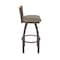 Holland Bar Stool Co Revelle 30in Swivel Bar Stool with Bronze Finish, Medium Back and Canter Earth Seat 881 - alternate 3