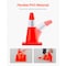 Vevor Traffic Safety Cones 12 PCS PVC 18" W/ 1 Reflective Collars 11" X 11" Red, 12PK CC-A45-12PCS - alternate 5
