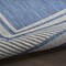 Homeroots 8' Denim Blue And Ivory Geometric Indoor Outdoor Runner Rug 572726 - alternate 5