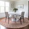 Homeroots 8' Salmon Beige And Copper Round Quatrefoil Washable Indoor Outdoor Area Rug 583248 - alternate 4