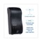 Boardwalk Rely Hybrid Liquid Soap/Hand Sanitizer Dispenser, 900mL, 5.5x4x12, Blk SH900SBBW - alternate 3