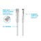 Monoprice Slim Cat6 Utp Cable, 7 ft.White 13540 - alternate 4