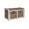 Happimess Rustic 30in 2 Drawer Wicker Storage Bench, Gray HPM9100A - alternate 2